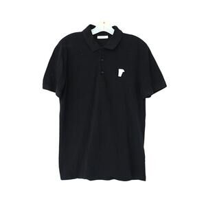 Men's Half Medusa Short Sleeve Polo Shirt - Black - M